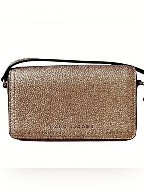 MARC JACOBS Gold Leather Crossbody Mini Bag